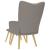 Scaun de relaxare cu taburet, gri taupe, textil GartenMobel Dekor