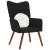 Scaun de relaxare, negru, catifea GartenMobel Dekor