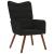 Scaun de relaxare, negru, catifea GartenMobel Dekor