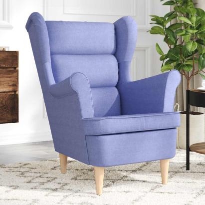 Fotoliu, albastru jeans, 74x84x100 cm, textil GartenMobel Dekor