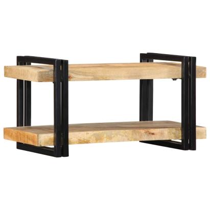 Raft de perete 70x33x35 cm lemn masiv de mango GartenMobel Dekor