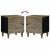 Noptiere 2 buc Gri deschis 40x33x46 cm Lemn masiv de mango GartenMobel Dekor