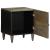 Noptiere 2 buc Gri deschis 40x33x46 cm Lemn masiv de mango GartenMobel Dekor