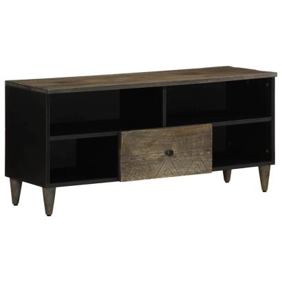 Comodă TV, negru, 100x33x46 cm, lemn masiv de mango GartenMobel Dekor