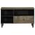Dulap TV, negru, 80x33x46 cm, lemn masiv de mango GartenMobel Dekor