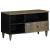 Dulap TV, negru, 80x33x46 cm, lemn masiv de mango GartenMobel Dekor