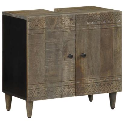 Dulap pentru chiuveta de baie, 62x33x58 cm, lemn masiv de mango GartenMobel Dekor