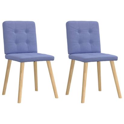 Scaune de sufragerie 2 buc țesătură Jeans Blue GartenMobel Dekor