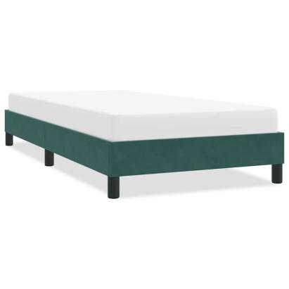 Cadru de pat fără saltea, verde închis, 80x220 cm, catifea GartenMobel Dekor