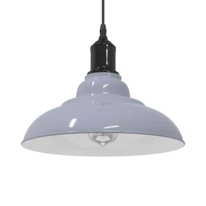 Lampă suspendată reglabilă pe înălțime E27 gri lucios metal GartenMobel Dekor