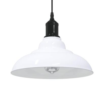 Lampă suspendată reglabilă pe înălțime E27 alb lucios metal GartenMobel Dekor