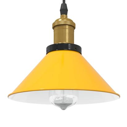 Lampă suspendată reglabilă pe înălțime E27 Galben lucios Metal GartenMobel Dekor