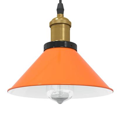 Lampă suspendată reglabilă înălțime E27 Portocaliu lucios Metal GartenMobel Dekor