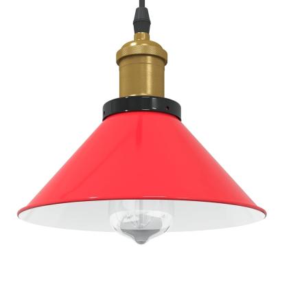 Lampă suspendată reglabilă pe înălțime E27 roșu lucios metal GartenMobel Dekor
