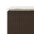 Bancă de grădină cu pernă maro 110x40x44 cm polirattan GartenMobel Dekor