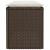 Bancă de grădină cu pernă maro 110x40x44 cm polirattan GartenMobel Dekor