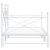 Pat de zi cu căuț fără saltea alb 100x190 cm oțel GartenMobel Dekor