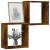 Rafturi cuburi de perete 2 buc Stejar afumat 30x15x30 cm GartenMobel Dekor