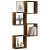 Rafturi cuburi de perete 4 buc Stejar afumat 30x15x30 cm GartenMobel Dekor