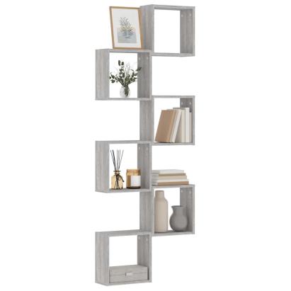 Rafturi cub de perete 6 buc Gri Sonoma 30x15x30 cm GartenMobel Dekor