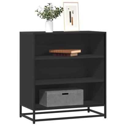 Dulap, negru, 68x35x76 cm, lemn prelucrat și metal GartenMobel Dekor