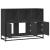 Dulap, negru, 100x35x76 cm, lemn prelucrat GartenMobel Dekor
