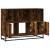 Dulap, stejar fumuriu, 100x35x76 cm, lemn compozit GartenMobel Dekor