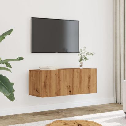 Comodă TV de perete, 2 buc. stejar artizanal, 80x30x30 cm GartenMobel Dekor