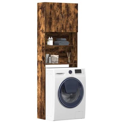 Dulap mașină de spălat stejar afumat 64x24x190cm Lemn prelucrat GartenMobel Dekor