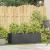 Jardinier negru 120x40x40 cm Oțel laminat la rece GartenMobel Dekor