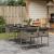 Set mobilier de grădină cu perne, 5 piese, gri, poliratan GartenMobel Dekor