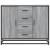 Dulap, gri sonoma, 92x35x76 cm, lemn prelucrat GartenMobel Dekor