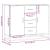 Dulap, gri sonoma, 92x35x76 cm, lemn prelucrat GartenMobel Dekor