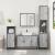 Set mobilier de baie, 2 piese, gri sonoma, lemn prelucrat GartenMobel Dekor