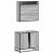 Set mobilier de baie, 2 piese, gri sonoma, lemn prelucrat GartenMobel Dekor