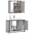 Set mobilier de baie, 2 piese, gri sonoma, lemn prelucrat GartenMobel Dekor