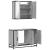 Set mobilier de baie, 2 piese, gri sonoma, lemn prelucrat GartenMobel Dekor