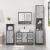 Set mobilier de baie, 2 piese, gri sonoma, lemn prelucrat GartenMobel Dekor