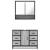 Set mobilier de baie, 2 piese, gri sonoma, lemn prelucrat GartenMobel Dekor