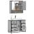 Set mobilier de baie, 2 piese, gri sonoma, lemn prelucrat GartenMobel Dekor