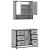 Set mobilier de baie, 2 piese, gri sonoma, lemn prelucrat GartenMobel Dekor