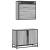 Set mobilier de baie, 2 piese, gri sonoma, lemn prelucrat GartenMobel Dekor
