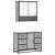 Set mobilier de baie, 2 piese, gri sonoma, lemn prelucrat GartenMobel Dekor