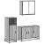 Set mobilier de baie, 3 piese, gri sonoma, lemn prelucrat GartenMobel Dekor
