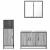 Set mobilier de baie, 3 piese, gri sonoma, lemn prelucrat GartenMobel Dekor