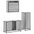 Set mobilier de baie, 3 piese, gri sonoma, lemn prelucrat GartenMobel Dekor