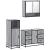 Set mobilier de baie, 3 piese, gri sonoma, lemn prelucrat GartenMobel Dekor