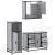 Set mobilier de baie, 3 piese, gri sonoma, lemn prelucrat GartenMobel Dekor