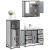 Set mobilier de baie, 3 piese, gri sonoma, lemn prelucrat GartenMobel Dekor