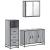 Set mobilier de baie, 3 piese, gri sonoma, lemn prelucrat GartenMobel Dekor